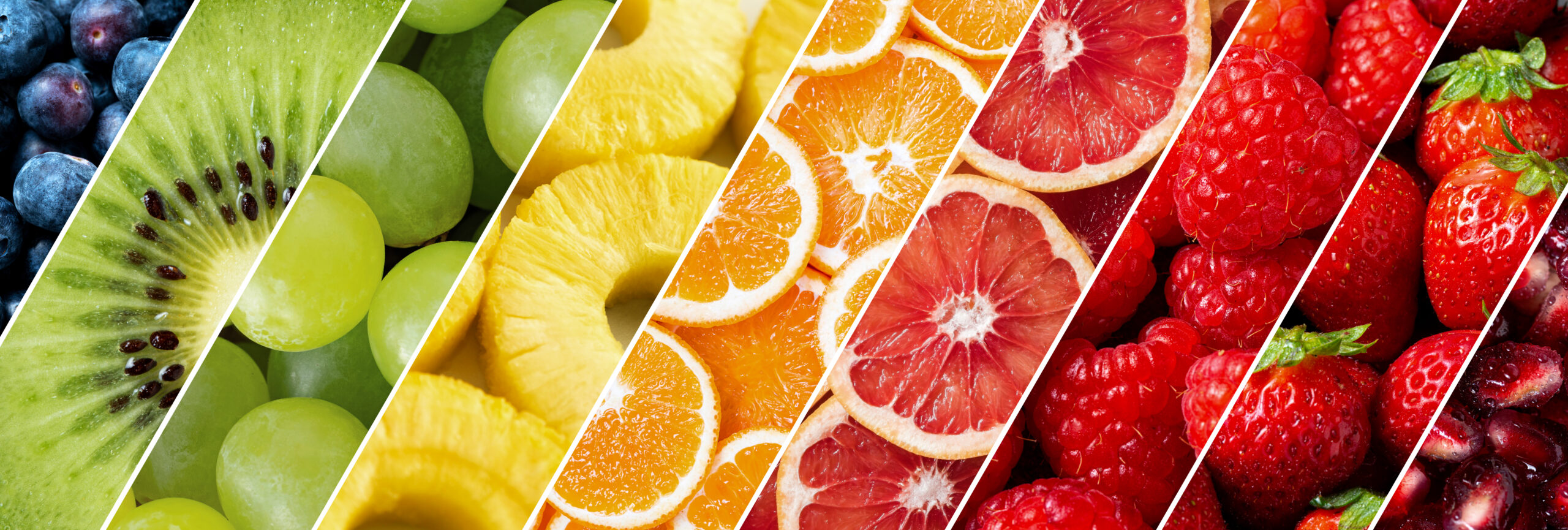 Sabor e saúde em cada estação: inclua frutas na sua rotina de verão 1 colorful-collage-fruits-texture-close-up