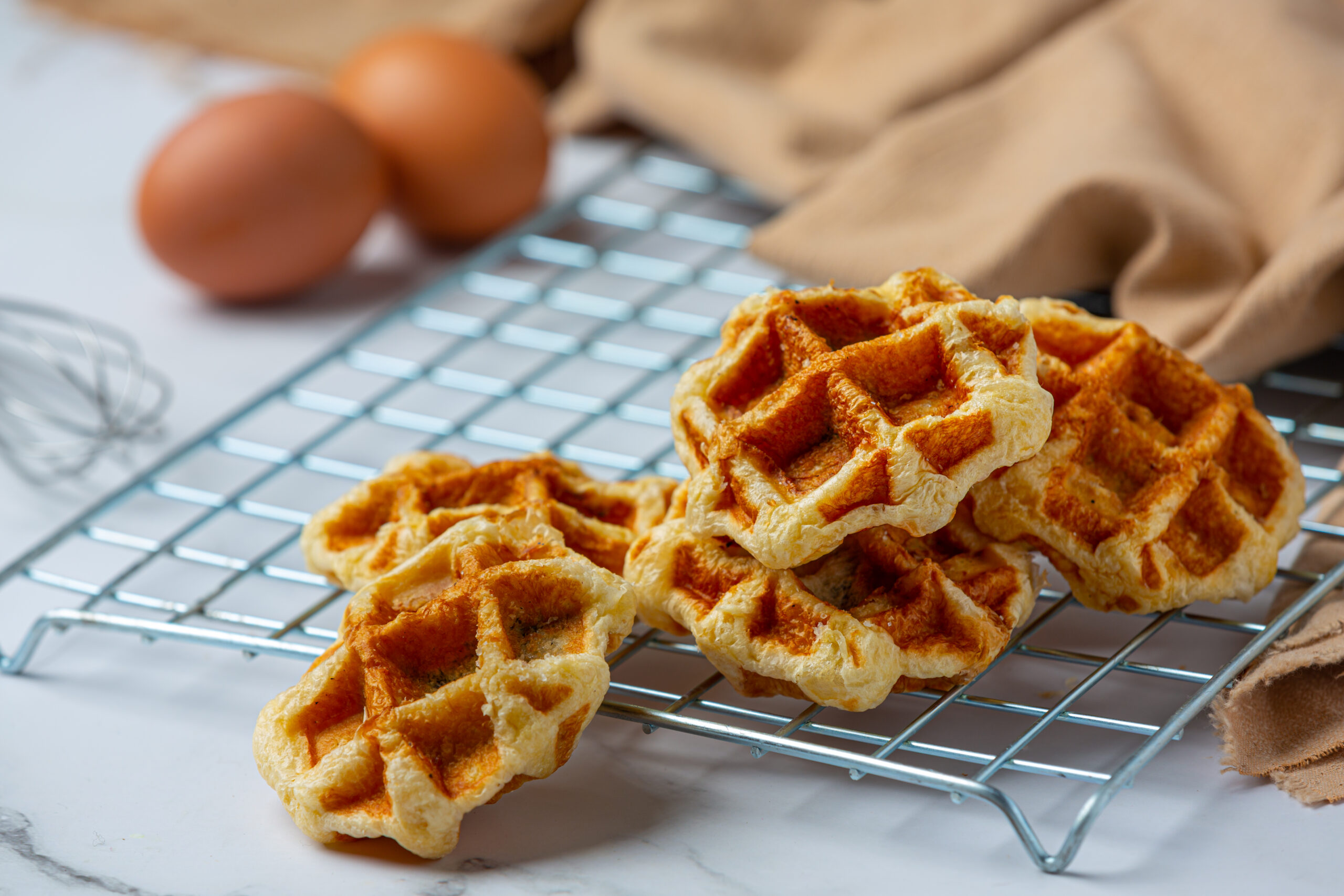 Waffle de Mandioca com 2 ingredientes